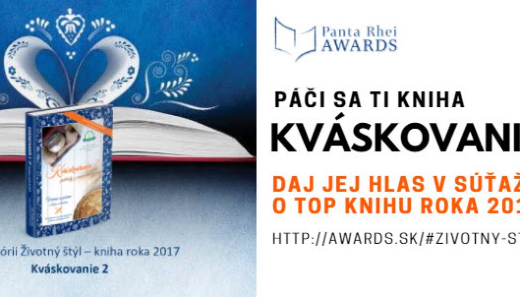 ETAPA č.2.: Hlasuj za Kváskovanie ako Kniha roka 2017