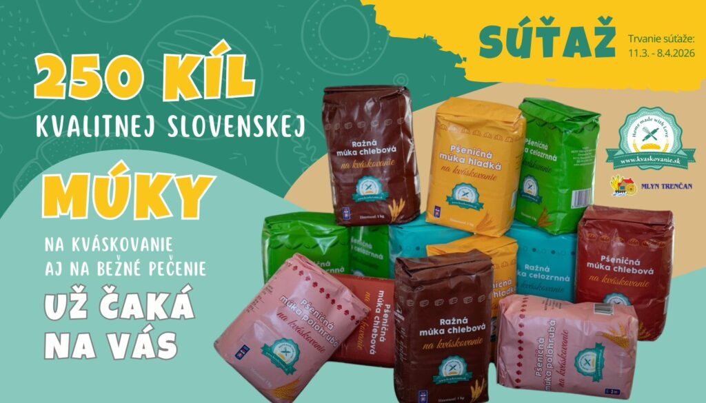 SÚŤAŽ: 250 kg múky už čaká na vás